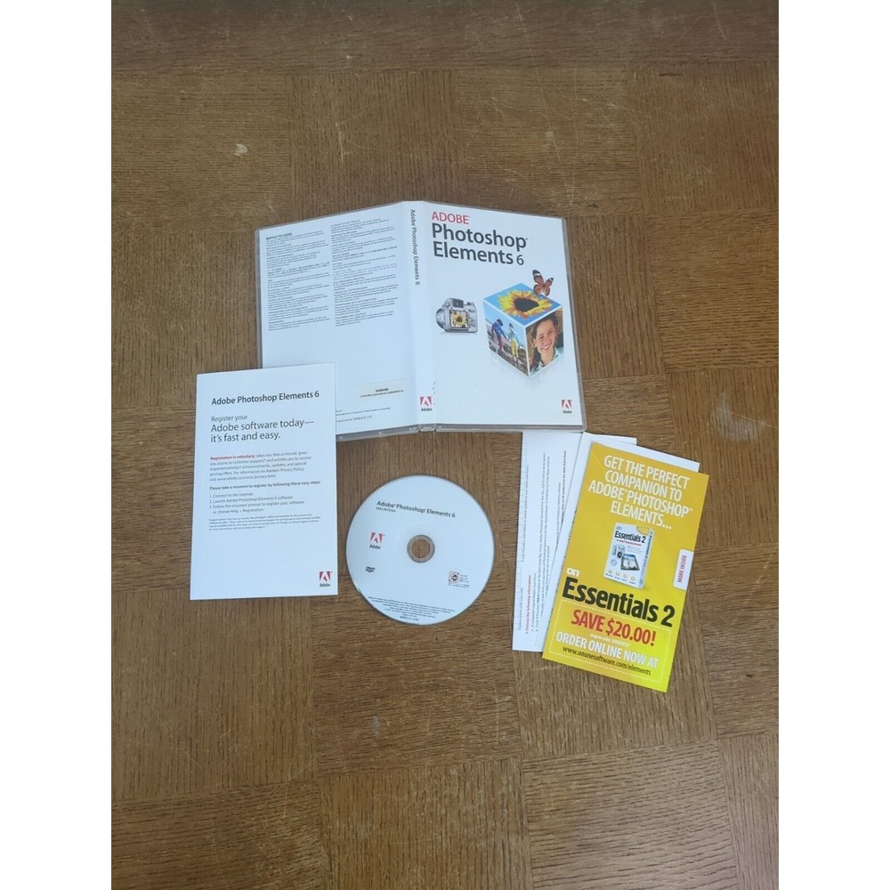 Adobe Photoshop Elements 6 DVD with serial‎ number for MAC